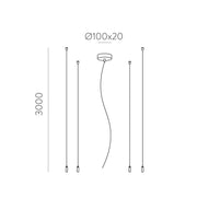 ACB Iluminacion, Baldachin ACB, Dezentral 300cm Skizze, professionelle Lichtplanung