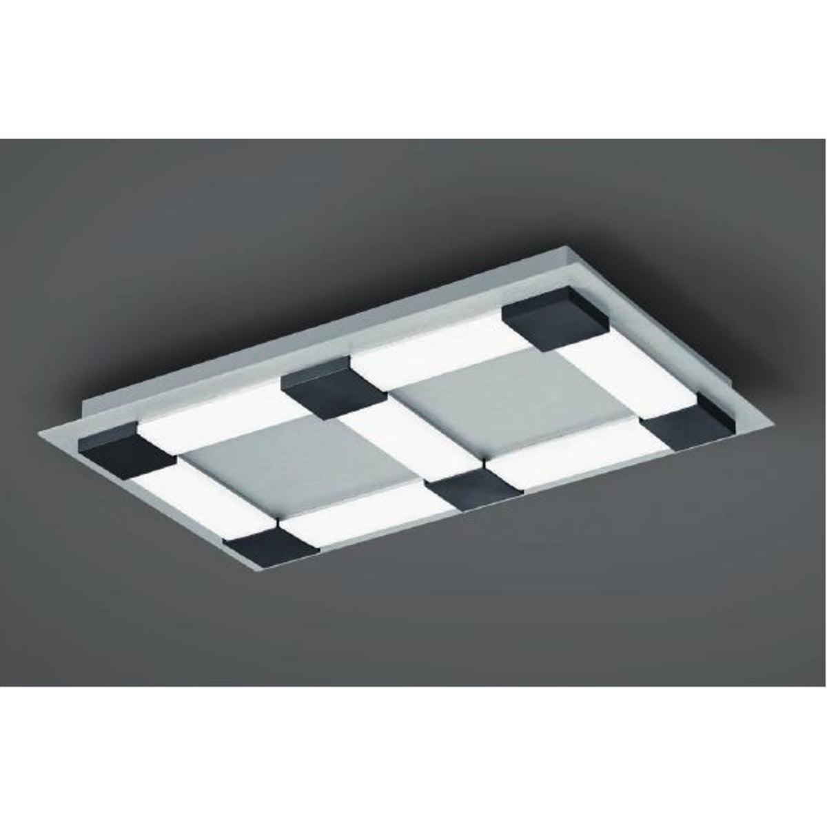 LED-Deckenleuchte Bopp Plain 60 × 36 cm – Anthrazit-Aluminium