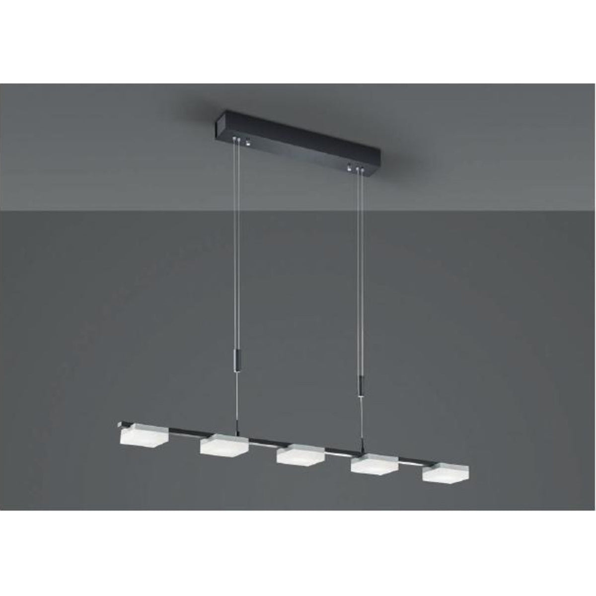 LED-Pendelleuchte Bopp Quad 84 cm – Schwarz