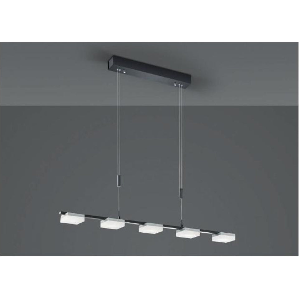 LED-Pendelleuchte Bopp Quad 84 cm – Schwarz