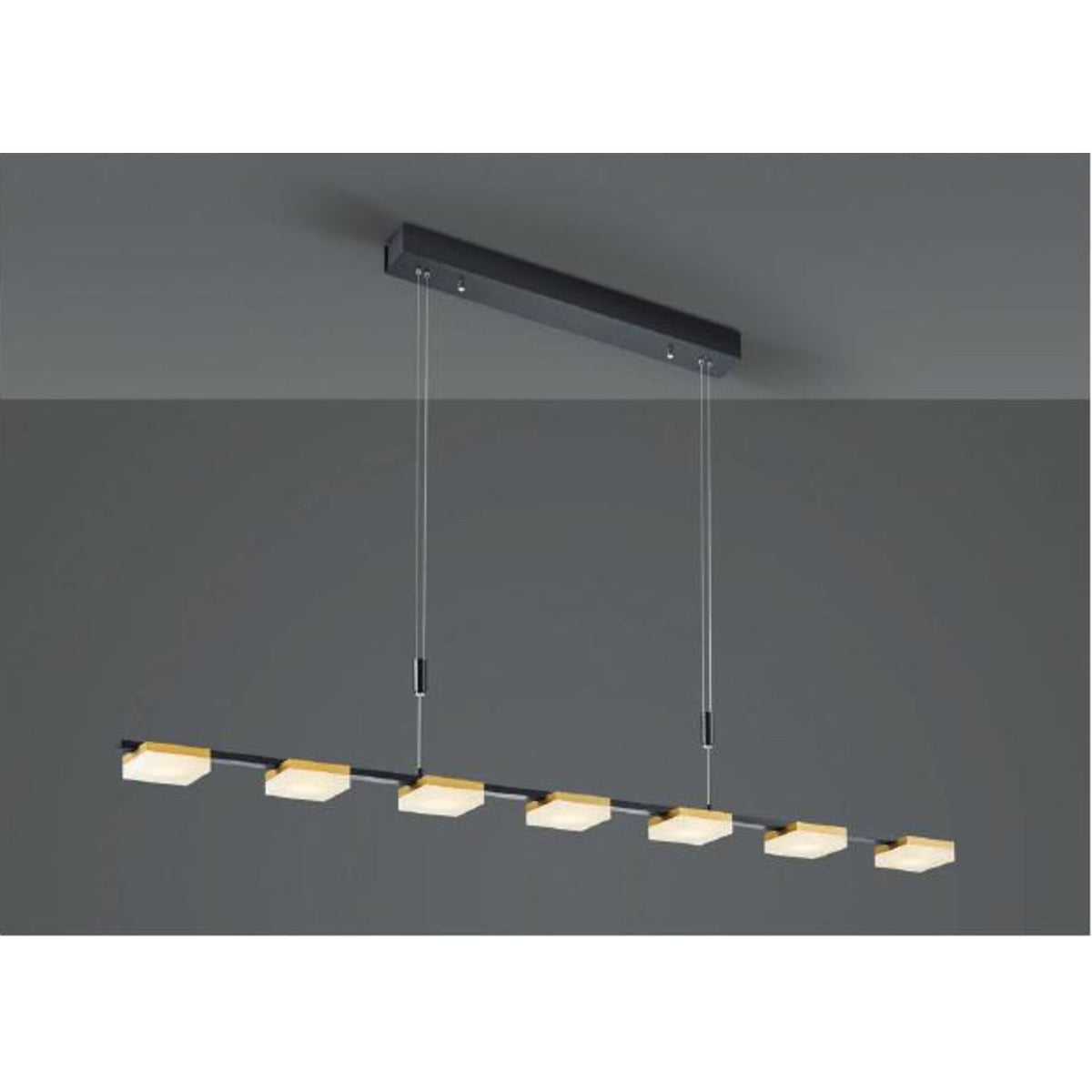 LED-Pendelleuchte Bopp Quad 120 cm – Schwarz