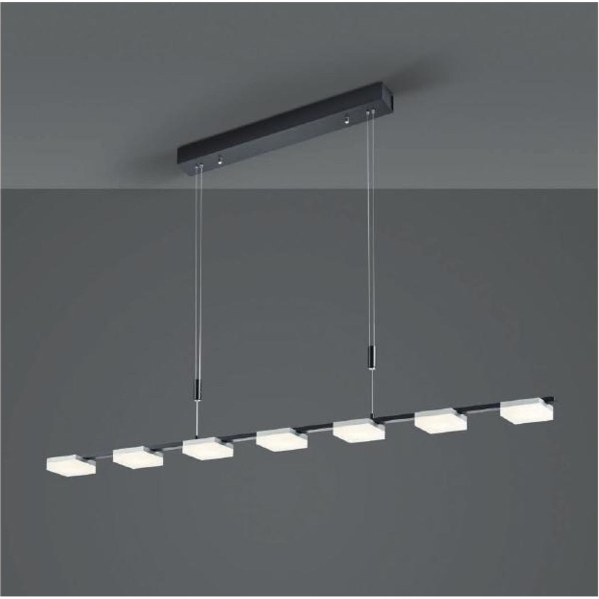 LED-Pendelleuchte Bopp Quad 120 cm – Schwarz-Gold