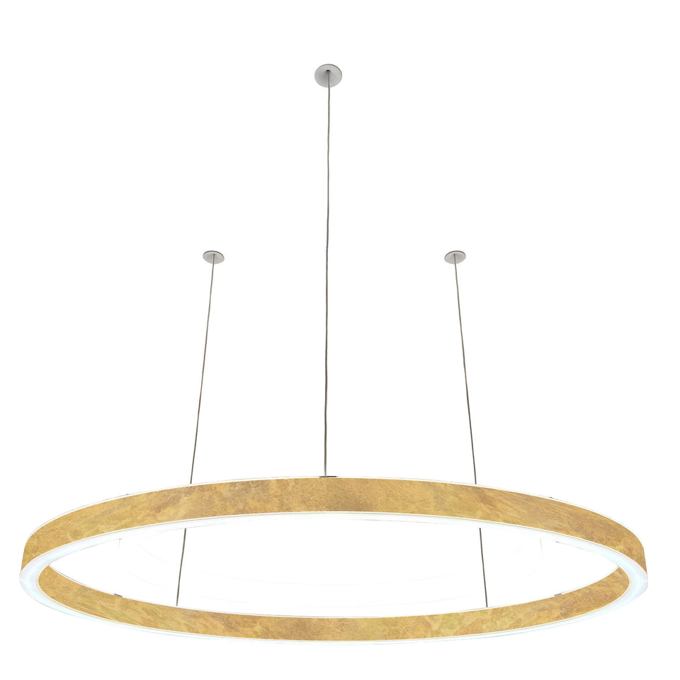 Braga, Pendelleuchte Loop 24V, 150cm Blattgold, stilvolle Pendelleuchte