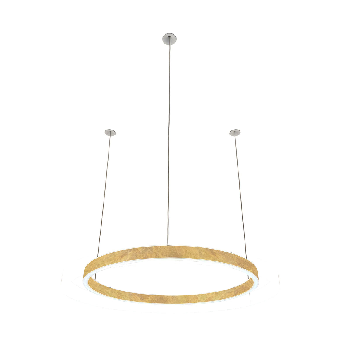 Braga, Pendelleuchte Loop 24V, 40cm Blattgold, hochwertige Pendelleuchte