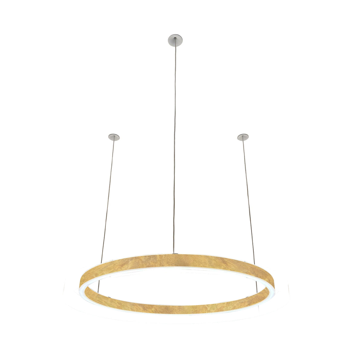 Braga, Pendelleuchte Loop 24V, 50cm Blattgold, hochwertige Pendelleuchte