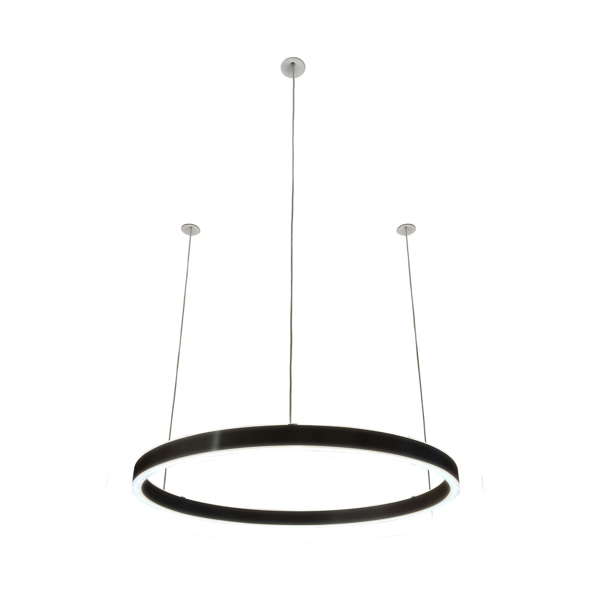 Braga, Pendelleuchte Loop 24V, 50cm Schwarz, moderne Lichtlösung