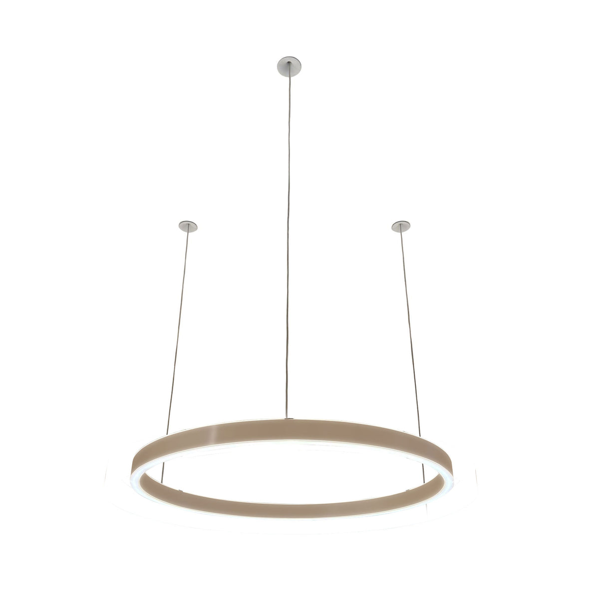 Braga, Pendelleuchte Loop 24V, 50cm Taupe, hochwertige Raumbeleuchtung