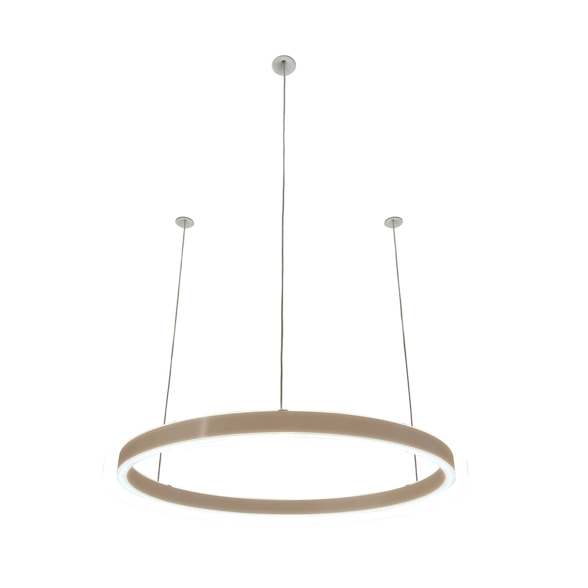 Braga, Pendelleuchte Loop 24V, 60cm Taupe, hochwertige Lichtlösung