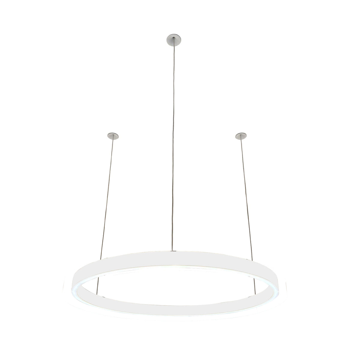 Braga, Pendelleuchte Loop 24V, 60cm Weiss, stilvolle Esstischbeleuchtung