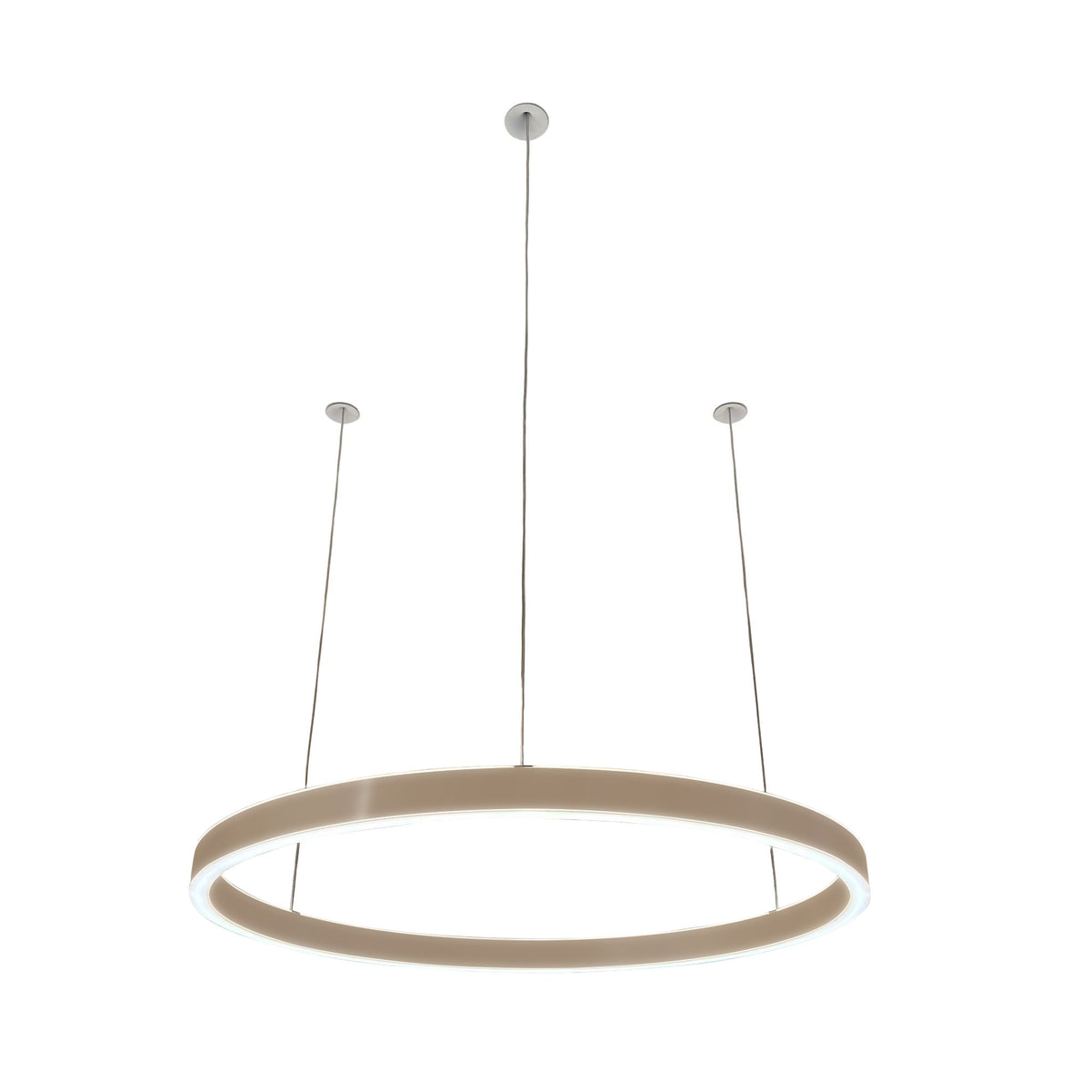 Braga, Pendelleuchte Loop 24V, 75cm Taupe, hochwertige Lichtlösung