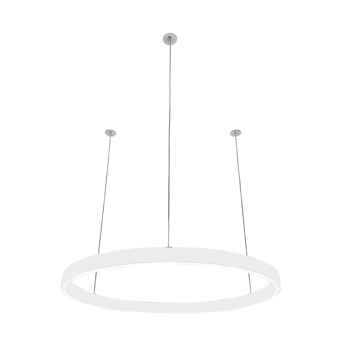 Braga, Pendelleuchte Loop 24V, 75cm Weiss, stilvolle Esstischbeleuchtung