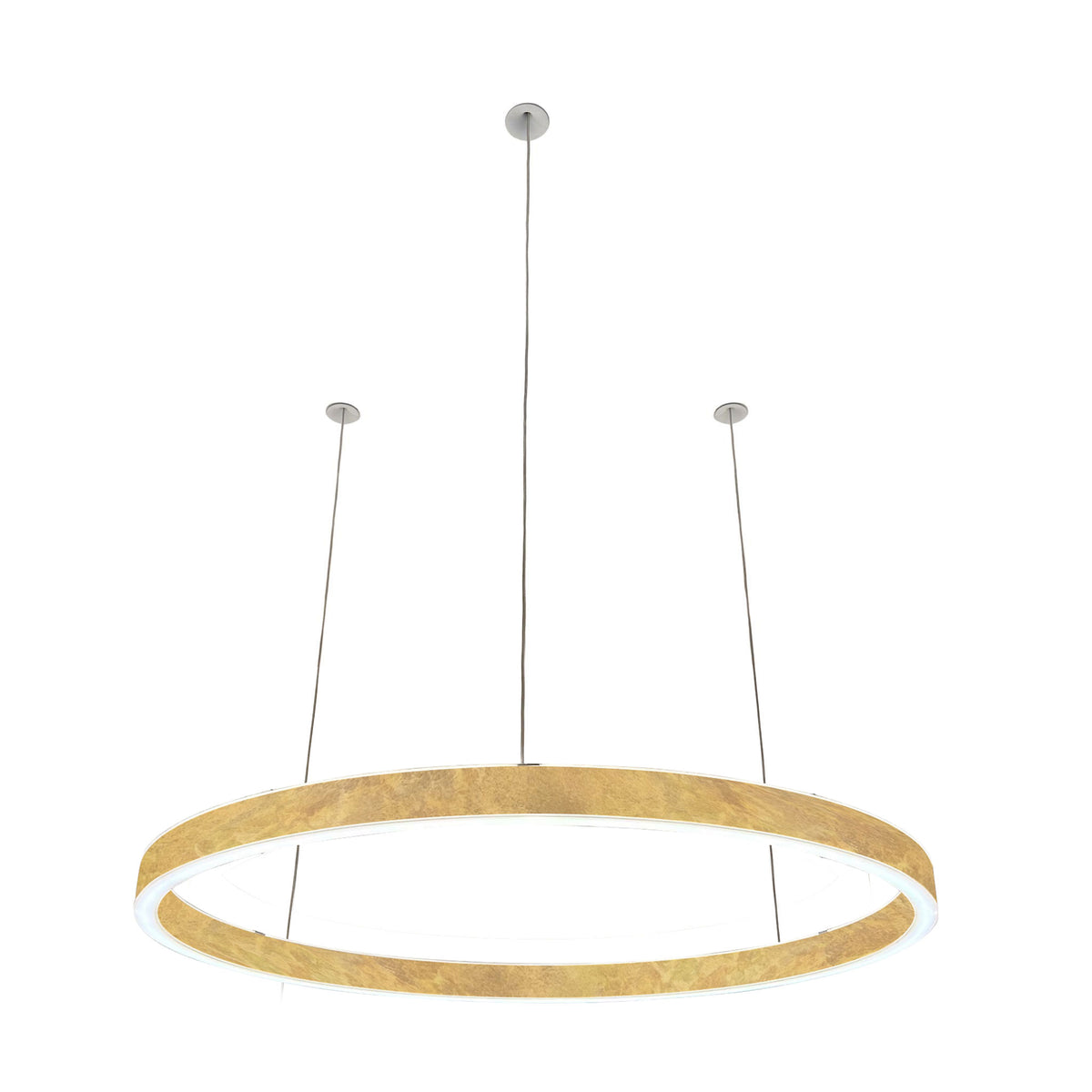 Braga, Pendelleuchte Loop 24V, 90cm Blattgold, stilvolle Pendelleuchte