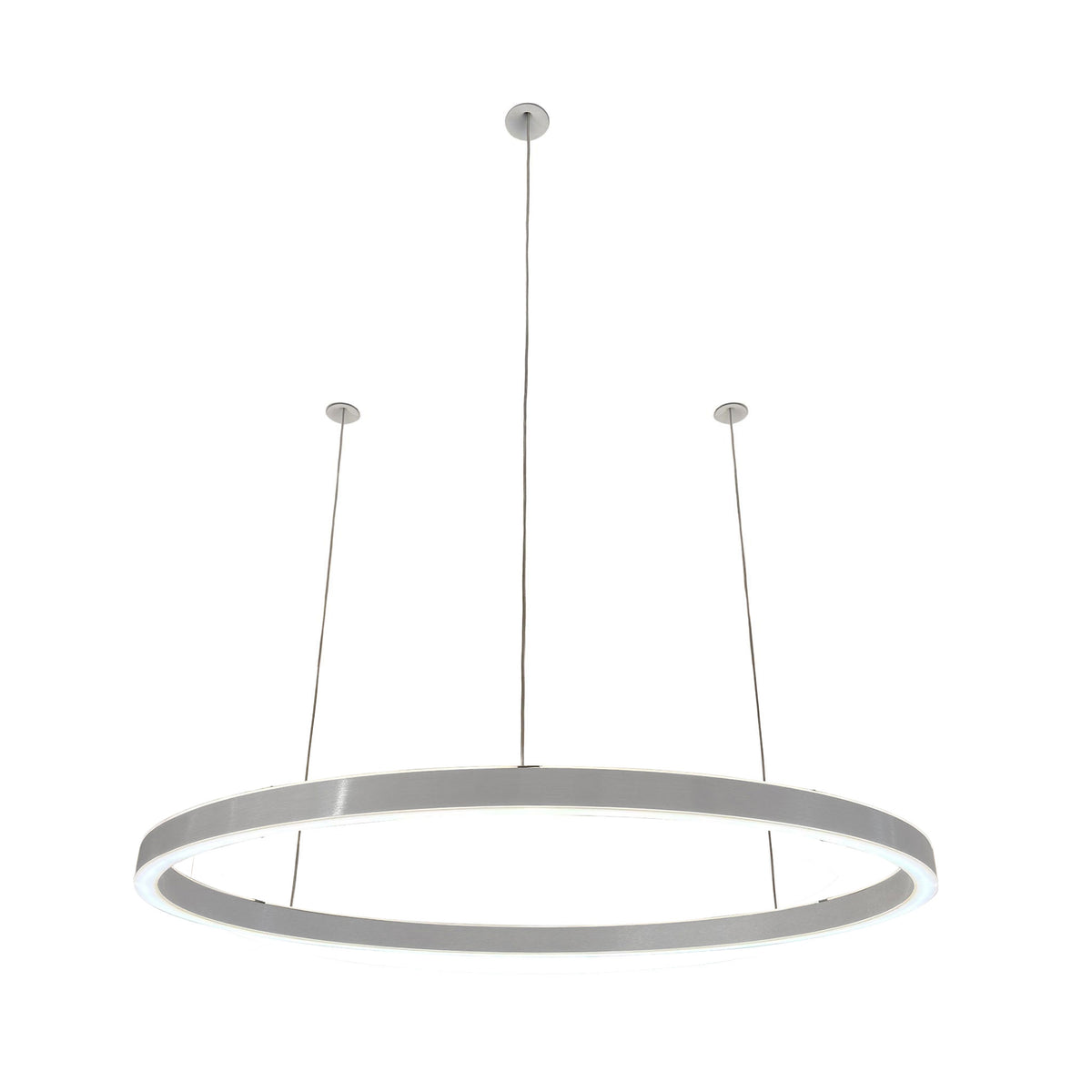 Braga, Pendelleuchte Ovally 24V, 105cm Aluminium, stilvolle Esstischbeleuchtung