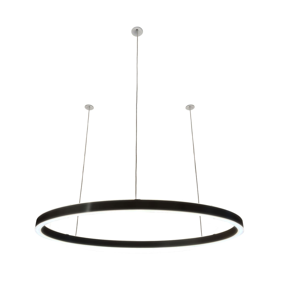 Braga, Pendelleuchte Ovally 24V, 105cm Schwarz, moderne Pendelleuchte
