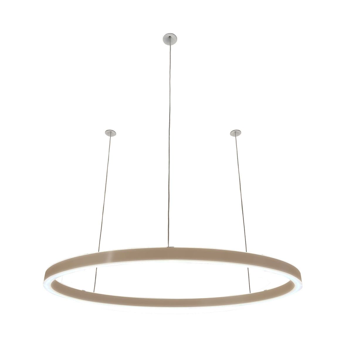 Braga, Pendelleuchte Ovally 24V, 105cm Taupe, hochwertige Raumbeleuchtung