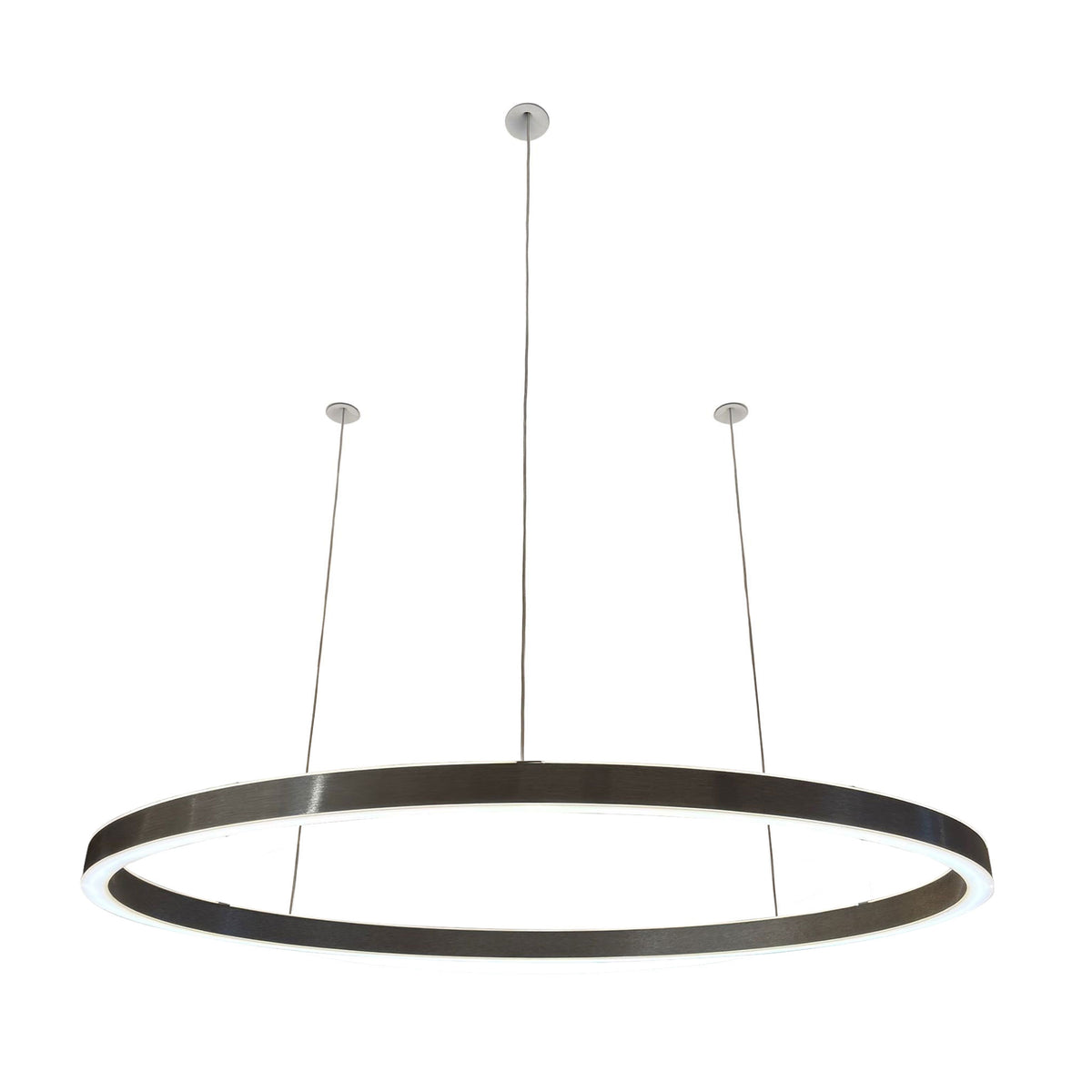Braga, Pendelleuchte Ovally 24V, 140cm Gunmetal, moderne Lichtlösung