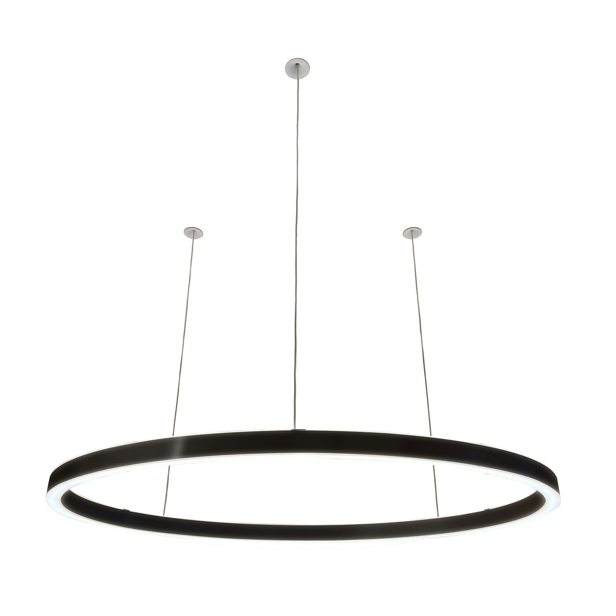 Braga, Pendelleuchte Ovally 24V, 140cm Schwarz, moderne Pendelleuchte