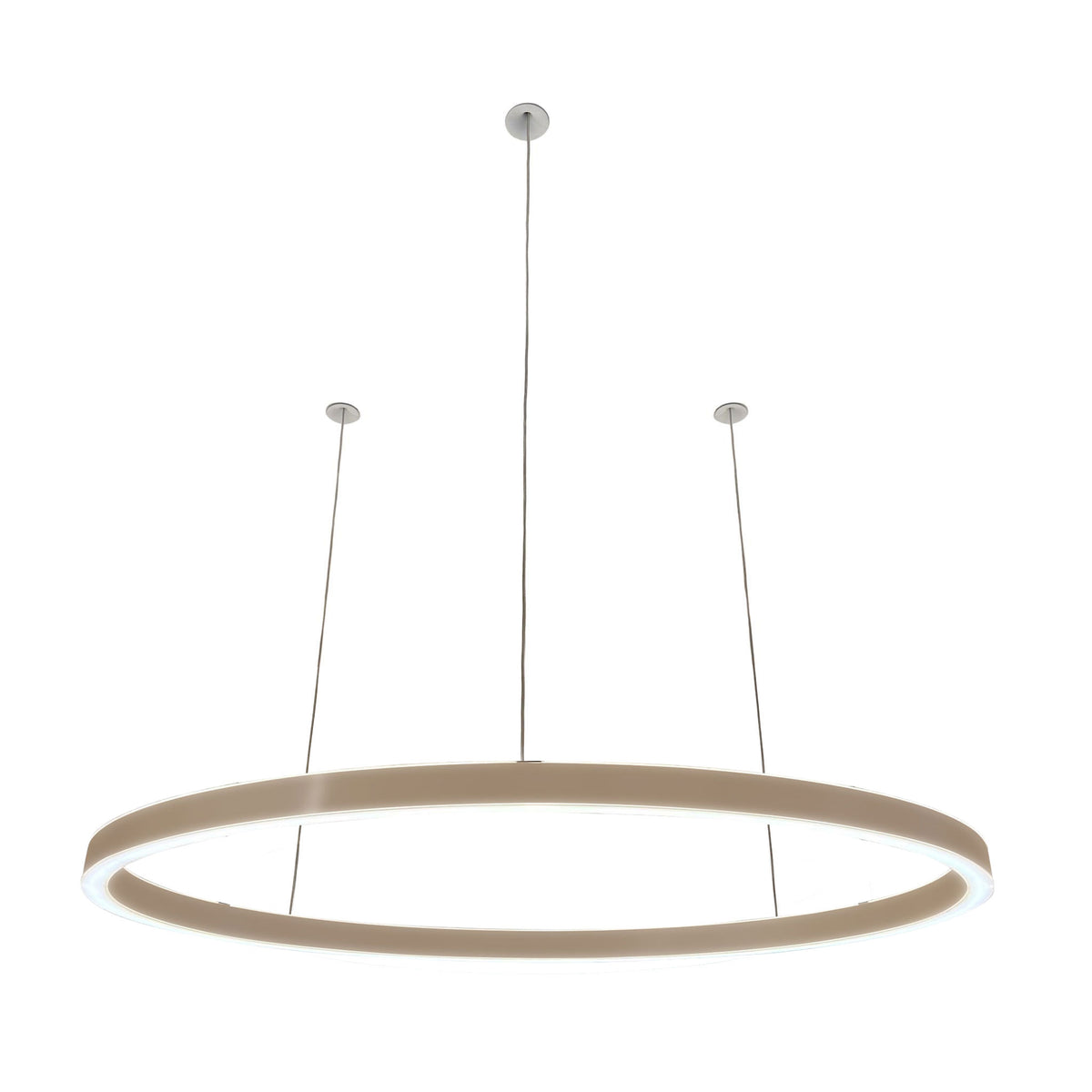 Braga, Pendelleuchte Ovally 24V, 140cm Taupe, hochwertige Esstischbeleuchtung