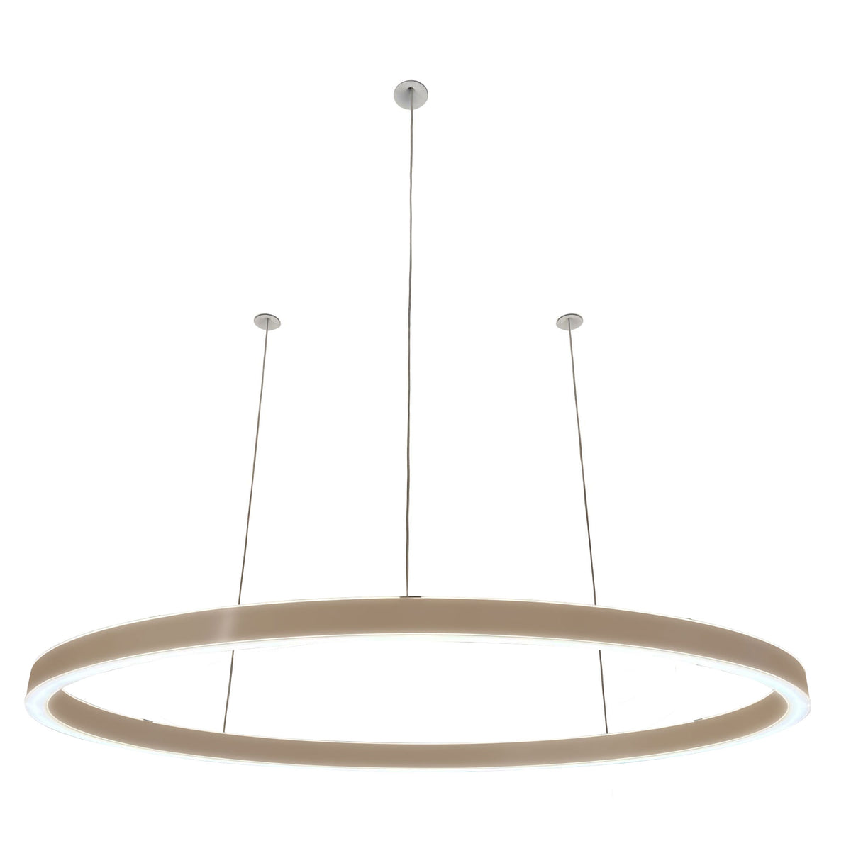 Braga, Pendelleuchte Ovally 24V, 190cm Taupe, hochwertige Raumbeleuchtung