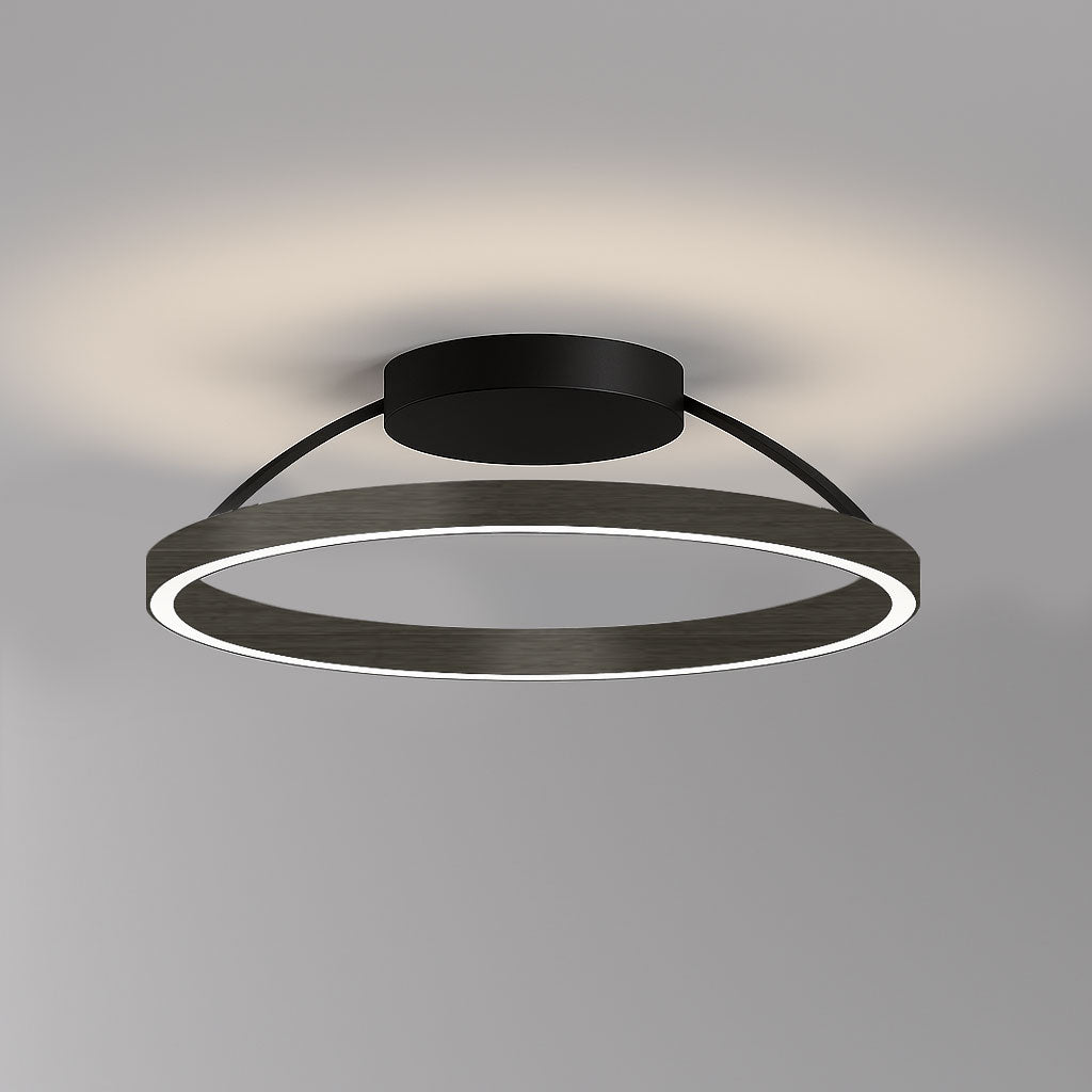 Braga, Deckenleuchte Loop, 50cm Gunmetal, hochwertige Lichtlösung