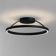 Braga, Deckenleuchte Loop, 60cm Schwarz, stilvolle Deckenbeleuchtung