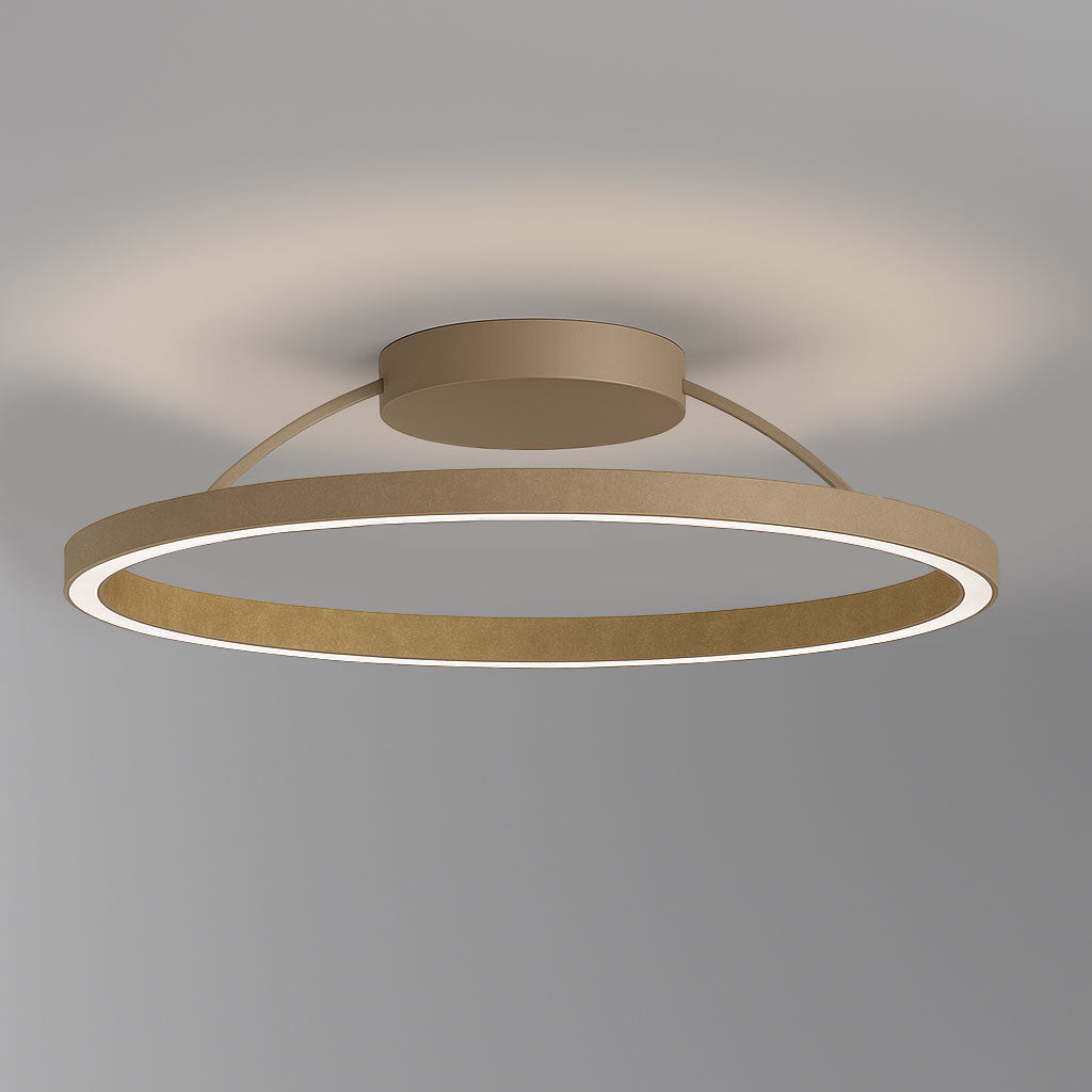 Braga, Deckenleuchte Loop, 70cm Taupe, hochwertige Deckenbeleuchtung
