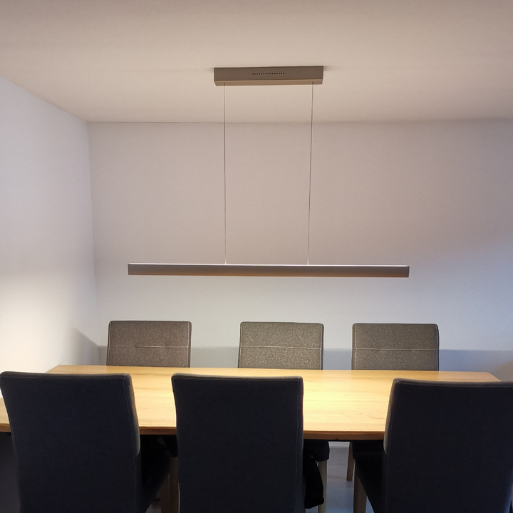 Pendelleuchte Runa 112cm nickel, Seilsonderlänge: 250-350cm, Retourenartikel