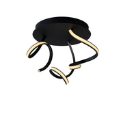 Moderne LED Deckenleuchte Gloria, 5 Licht, 45W, 3750lm, schwarzes Design