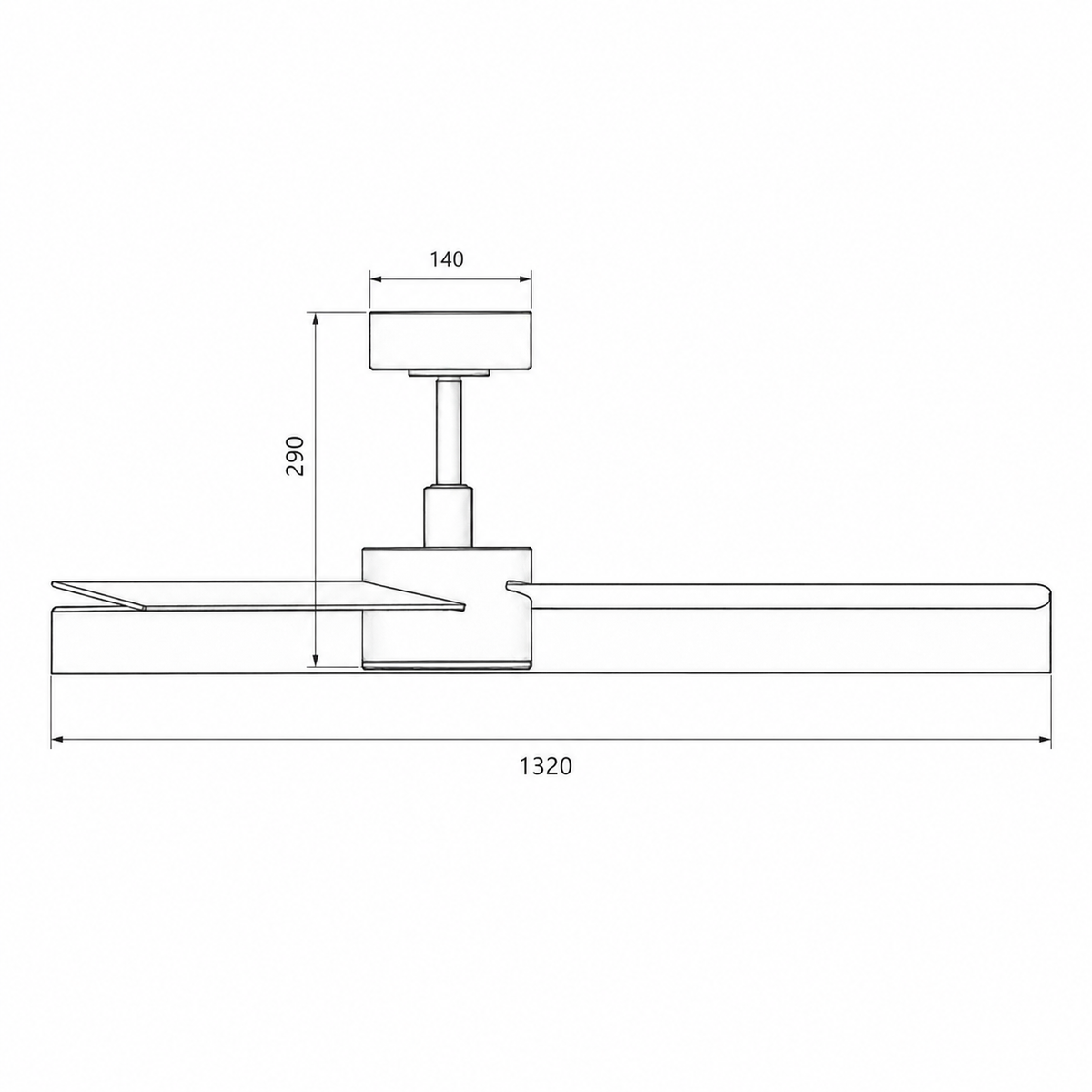 Lupia Licht Deckenventilator California, Skizze
