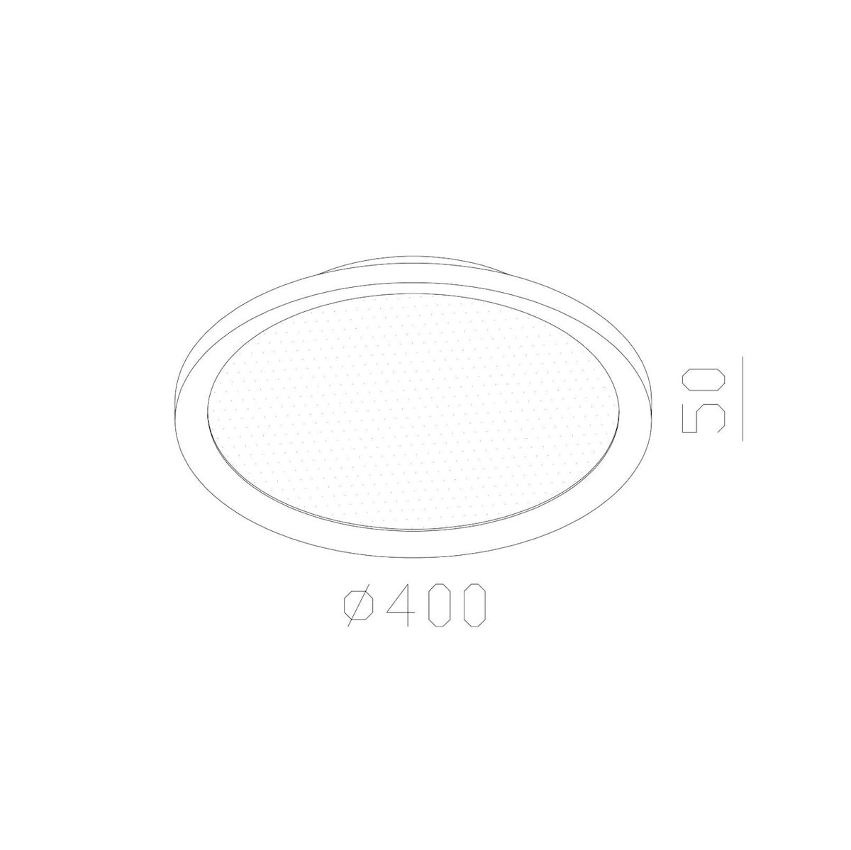 Lupia Licht, Deckenleuchte Calma, 40cm Skizze, technische Lichtplanung