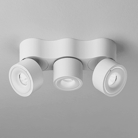 DLS Lighting, Aufbaustrahler Clippo S klein Trio, Weiss, moderne Lichtlösung