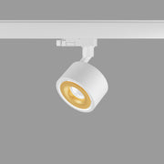 DLS Lighting, 1-Phasenstromschienenstrahler Clippo S, Weiss-Gold, moderne Lichtlösung