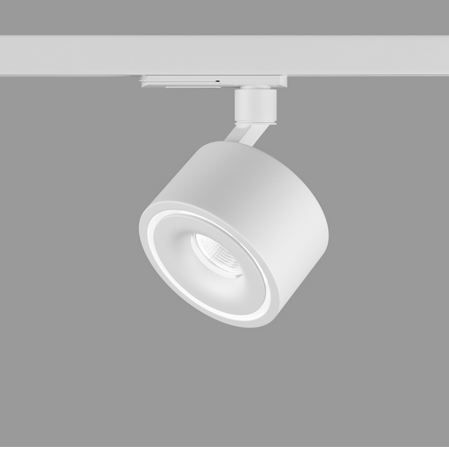 DLS Lighting, 1-Phasenstromschienenstrahler Clippo S, Weiss, moderne Schienenbeleuchtung