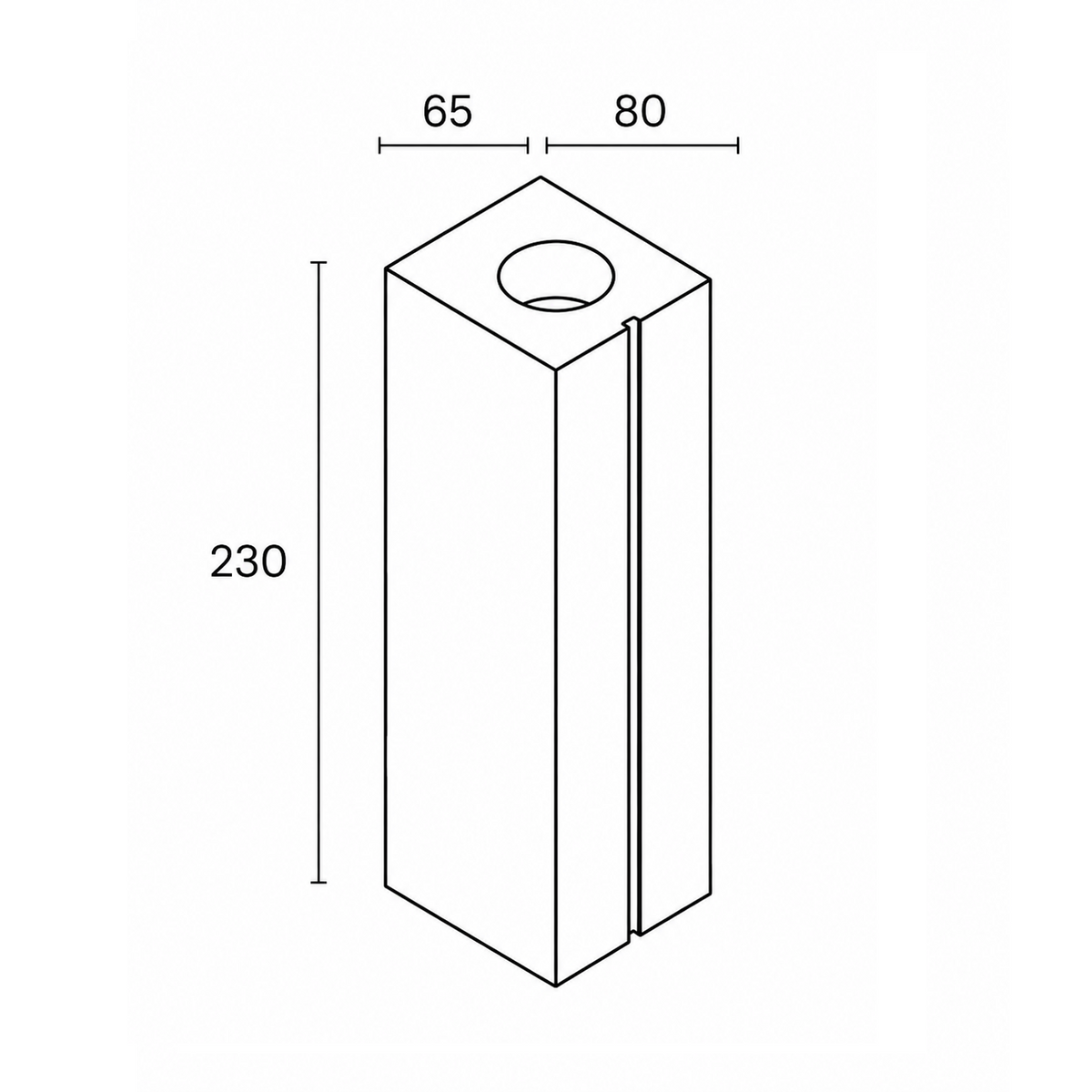 IP44.de, Wandleuchte Cut, Skizze, technische Lichtplanung