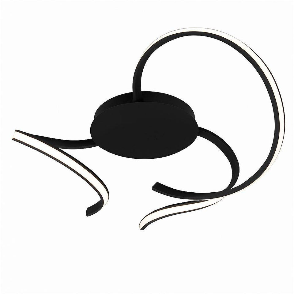 LED Deckenleuchte Warmdim Scia, schwarzes Design, Beleuchtung
