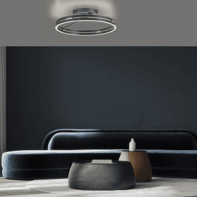 Loop Deckenleuchte - dimmbare LED-Deckenlampe im Wohnzimmer, modernes Design