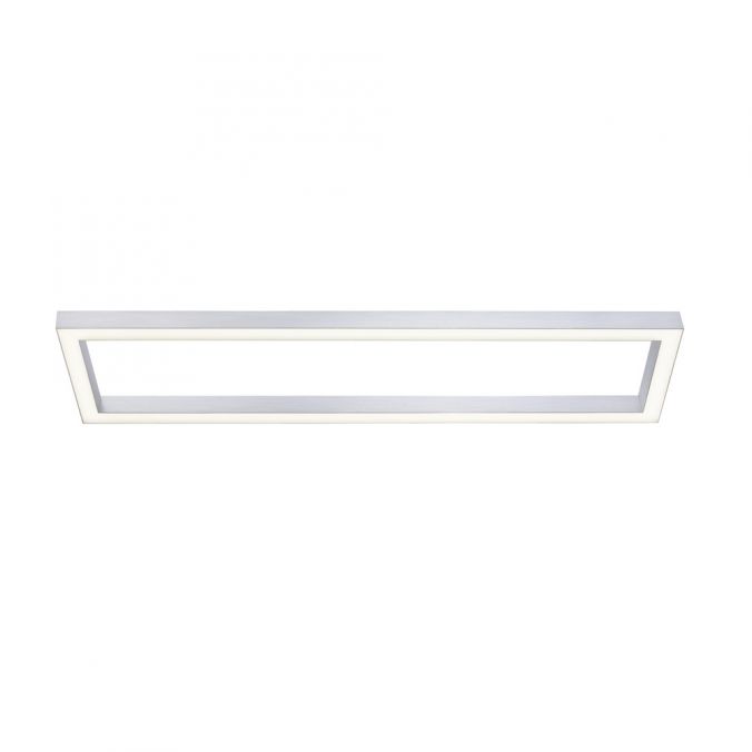 Pure, Deckenleuchte Lines Square, 110cm Aluminium, stilvolle Raumbeleuchtung