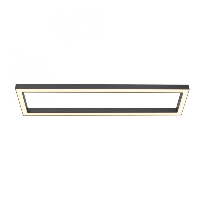 Pure, Deckenleuchte Lines Square, 110cm Anthrazit, moderne Deckenleuchte