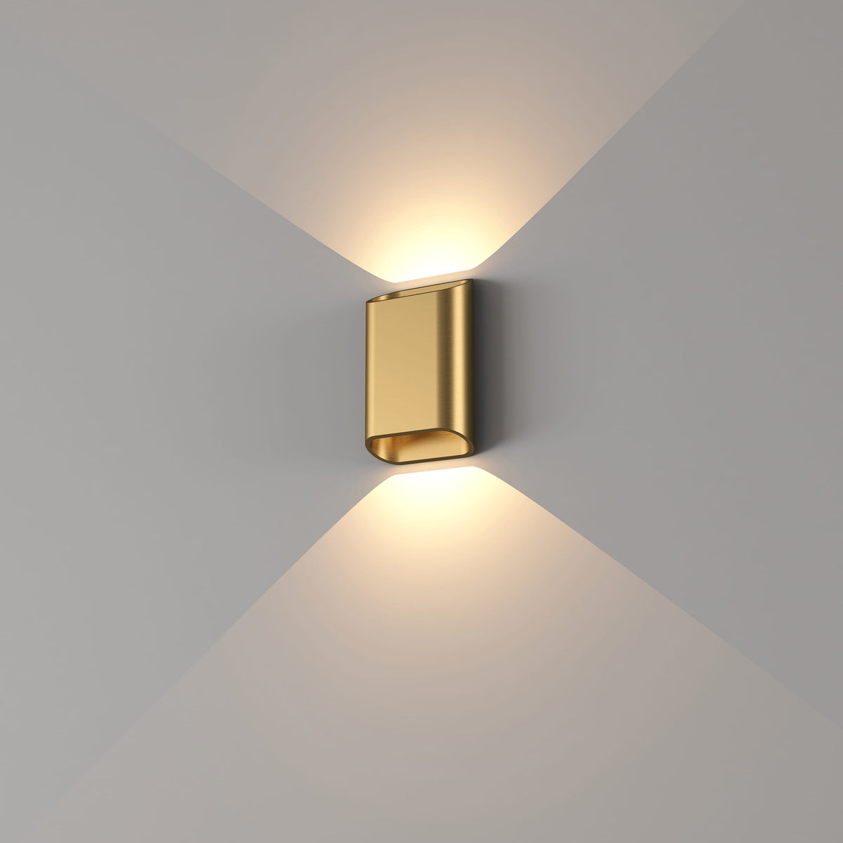 Artdelight, Wandleuchte Diaz Up/Down, Gold S, moderne Wandbeleuchtung