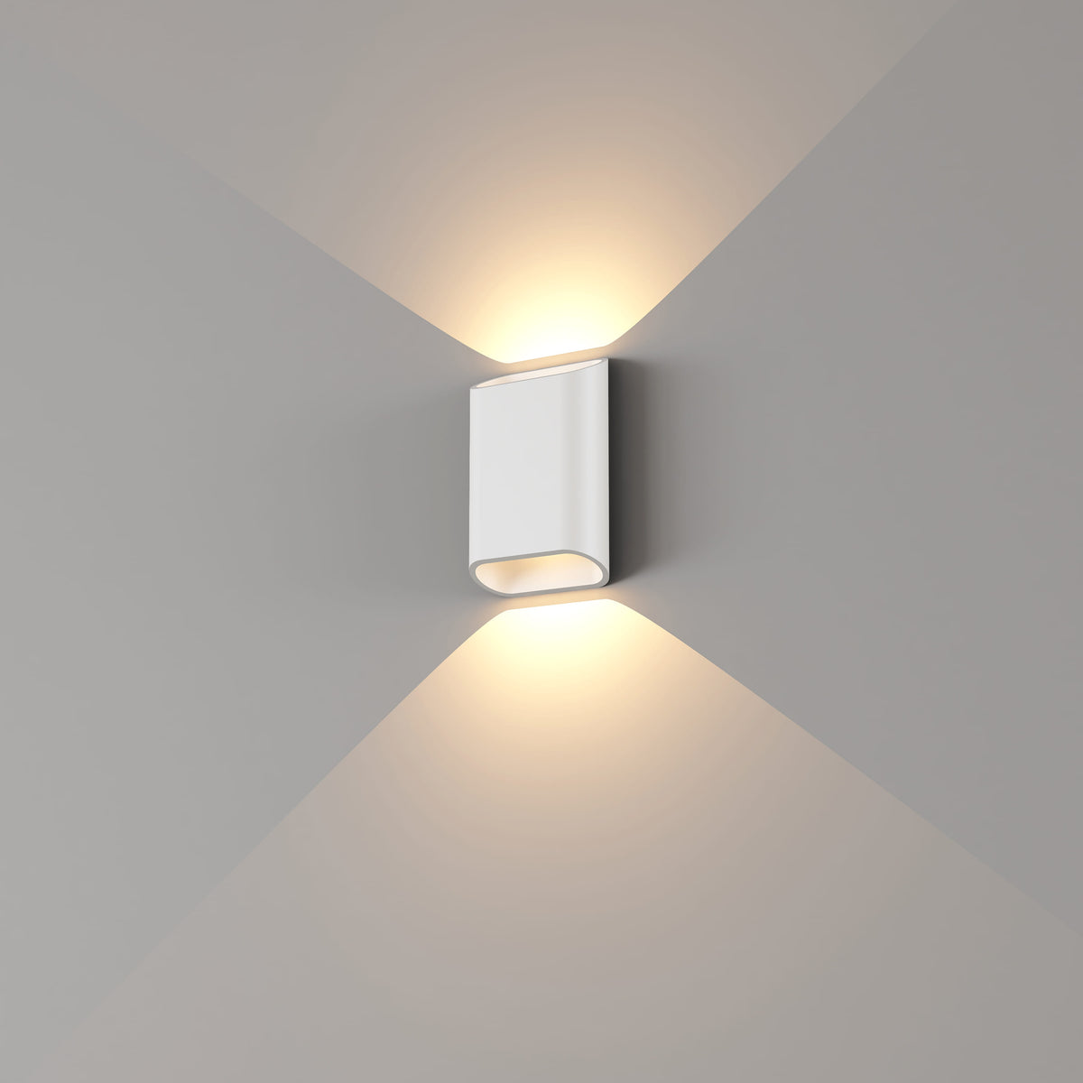 Artdelight, Wandleuchte Diaz Up/Down, Weiss S, moderne Außenleuchte