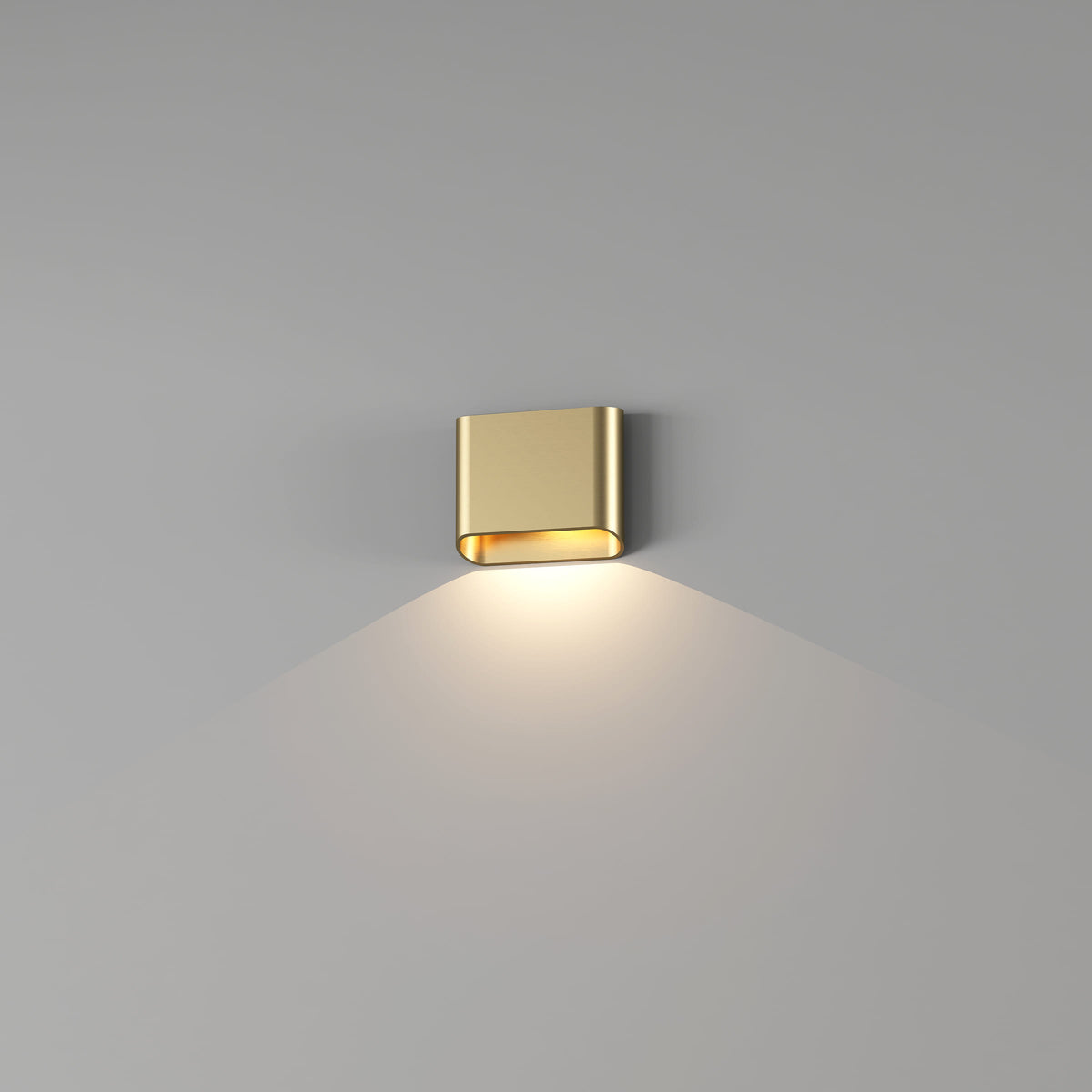 Artdelight, Wandleuchte Diaz Single, Gold gebürstet, stilvolle Außenleuchte
