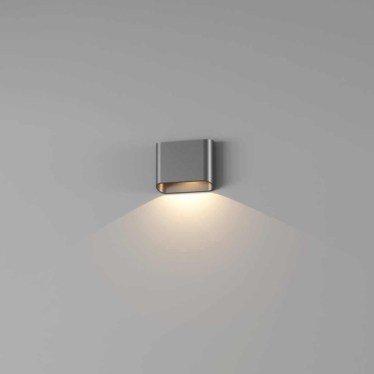Artdelight, Wandleuchte Diaz Single, Gunmetal, moderne Wandbeleuchtung
