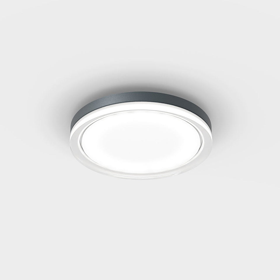 IP44.de LED Deckenleuchte lisc, schwarz, Vorderansicht