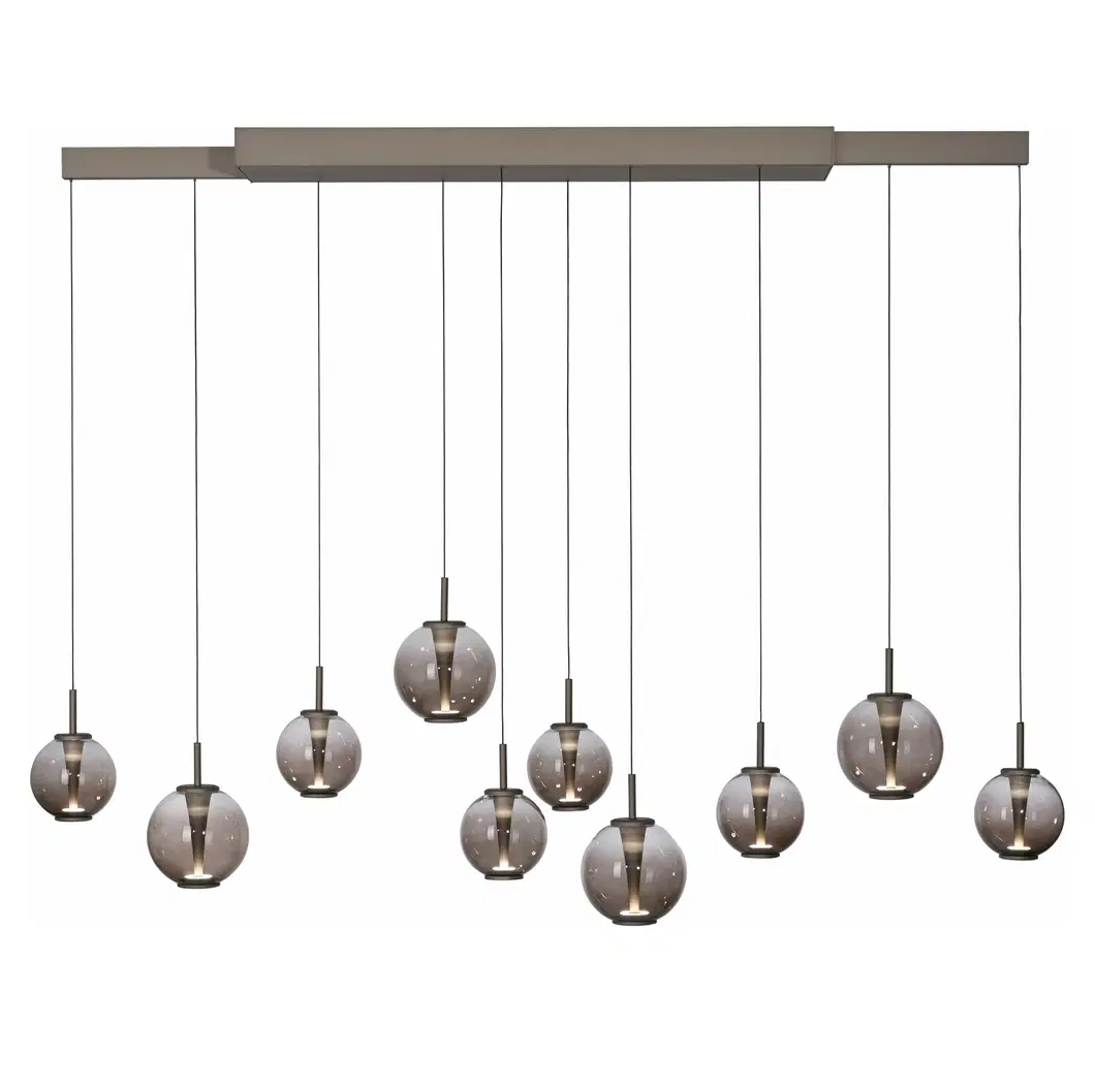 Pure, Pendelleuchte E-Infinity, Bronze, hochwertige Esstischbeleuchtung