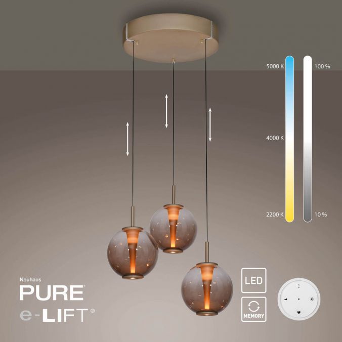 Pure, Pendelleuchte E-Infinity Rondell, Detail, hochwertige Pendelleuchte