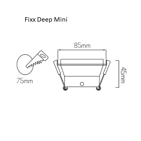 Sonluce, Einbaustrahler Fixx Deep, Mini Skizze, technische Lichtplanung