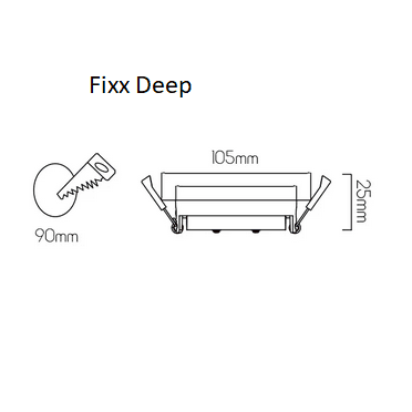 Sonluce, Einbaustrahler Fixx Deep, Normal Skizze, moderne Lichtplanung