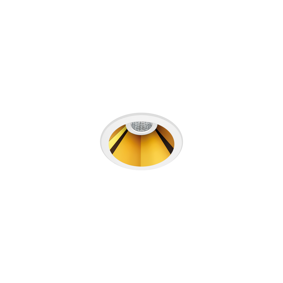 Arkoslight Einbauleuchte LED Shot, weiss-gold, Vorderansicht