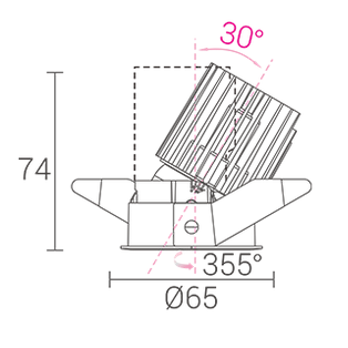 Einbaustrahler Sense 2.0 DA55