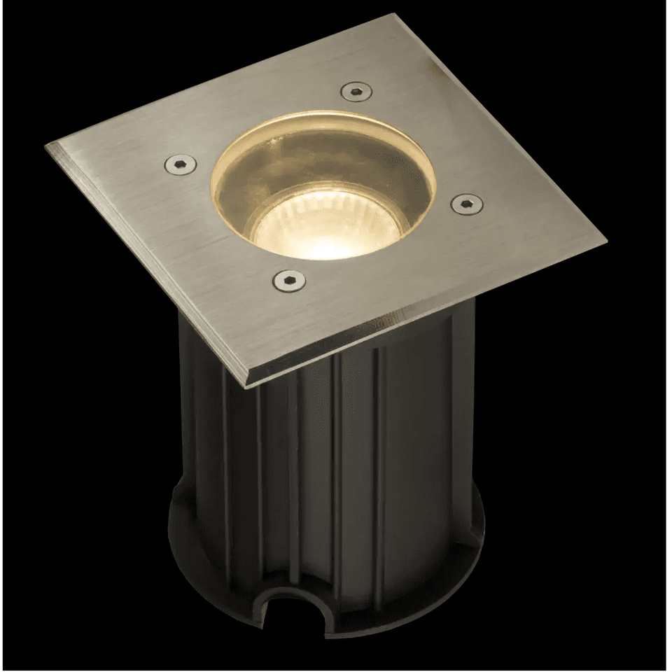Bodeneinbaustrahler Atlantis mit GU10-Fassung, IP67, Edelstahl-Design